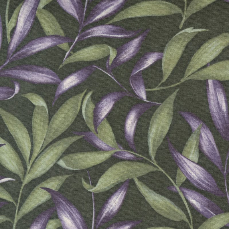 Moda Fabric Moda Wild Iris Fabric Grasses Loden Green 6871-11  - The Sewing Studio