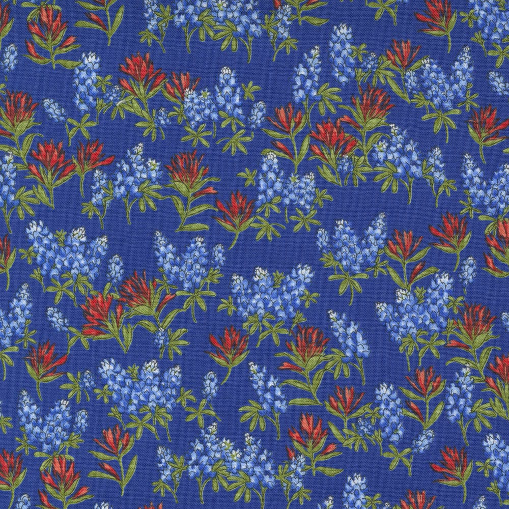 Moda Fabric Moda Wildflowers Floral Bluebonnets Bluebonnet Fabric 33622 12  - The Sewing Studio