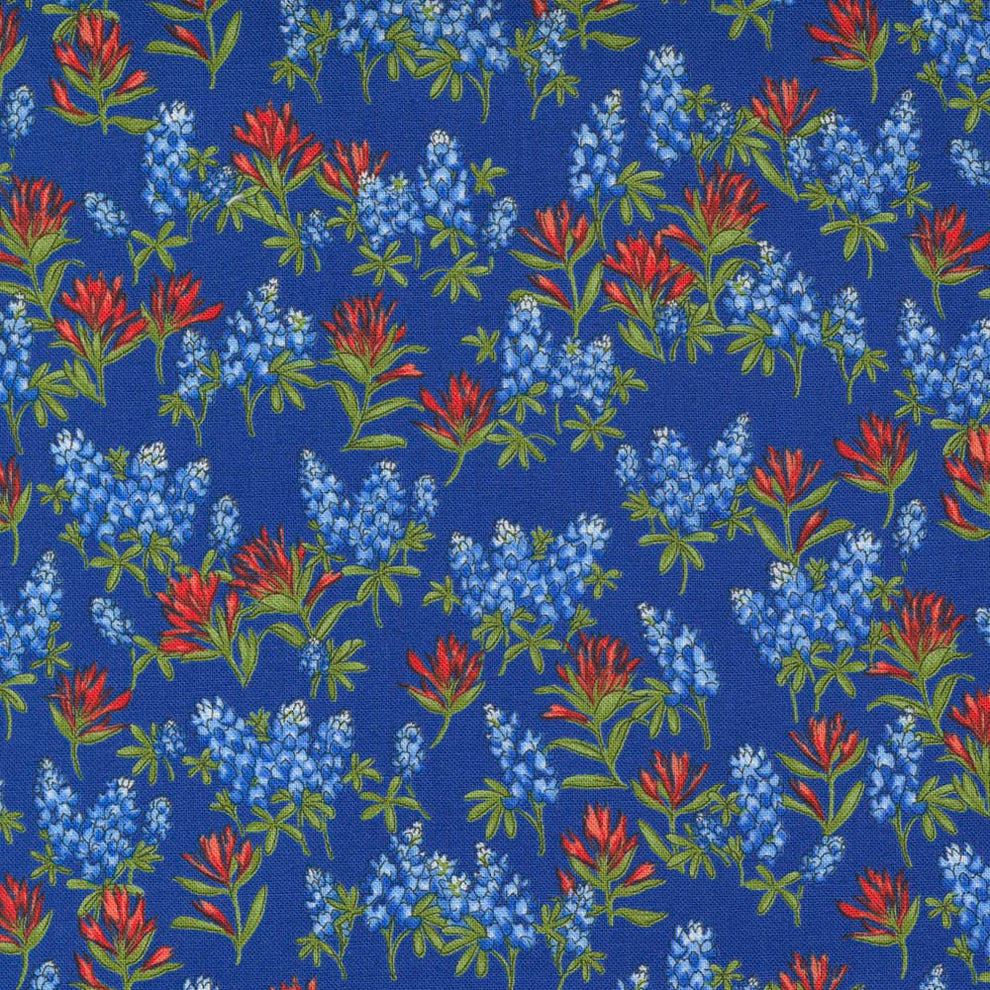 Moda Fabric Moda Wildflowers Floral Bluebonnets Bluebonnet Fabric 33622 12  - The Sewing Studio