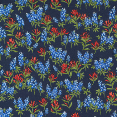 Moda Fabric Moda Wildflowers Floral Bluebonnets Indigo Fabric 33622 19  - The Sewing Studio for sale UK - The Sewing Studio