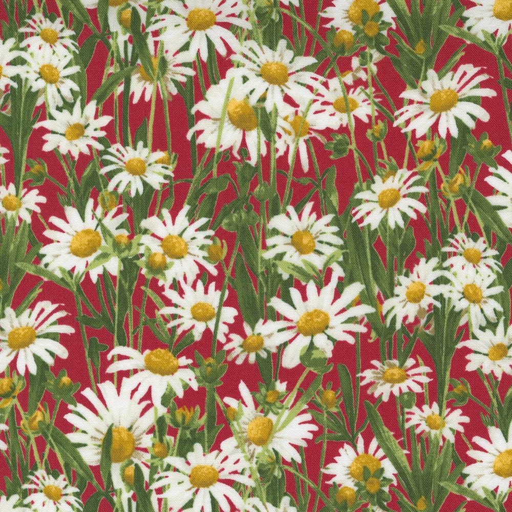 Moda Fabric Moda Wildflowers Floral Daisy Poppy Fabric 33623 18  - The Sewing Studio