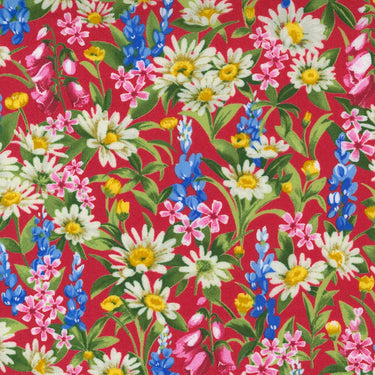 Moda Fabric Moda Wildflowers Floral Loose Poppy Fabric 33621 18  - The Sewing Studio for sale UK - The Sewing Studio