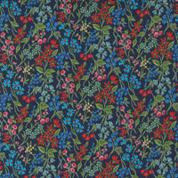 Moda Fabric Moda Wildflowers Floral Tossed Indigo Fabric 33624 19  - The Sewing Studio