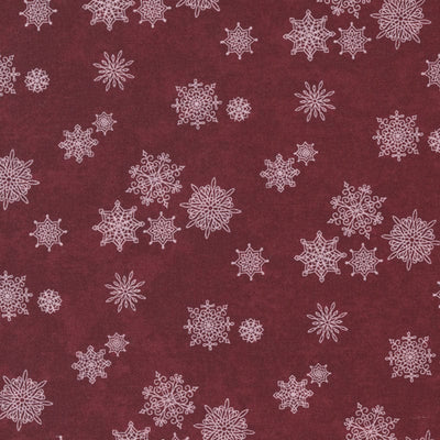 Moda Winter Flurries Snowflakes Berry 6882-34