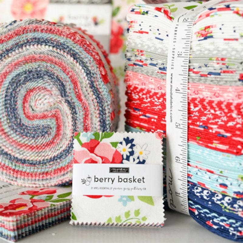 Moda Fabric Pre Cuts Moda Berry Basket Fat Quarter Pack 32 Piece 24150AB  - The Sewing Studio