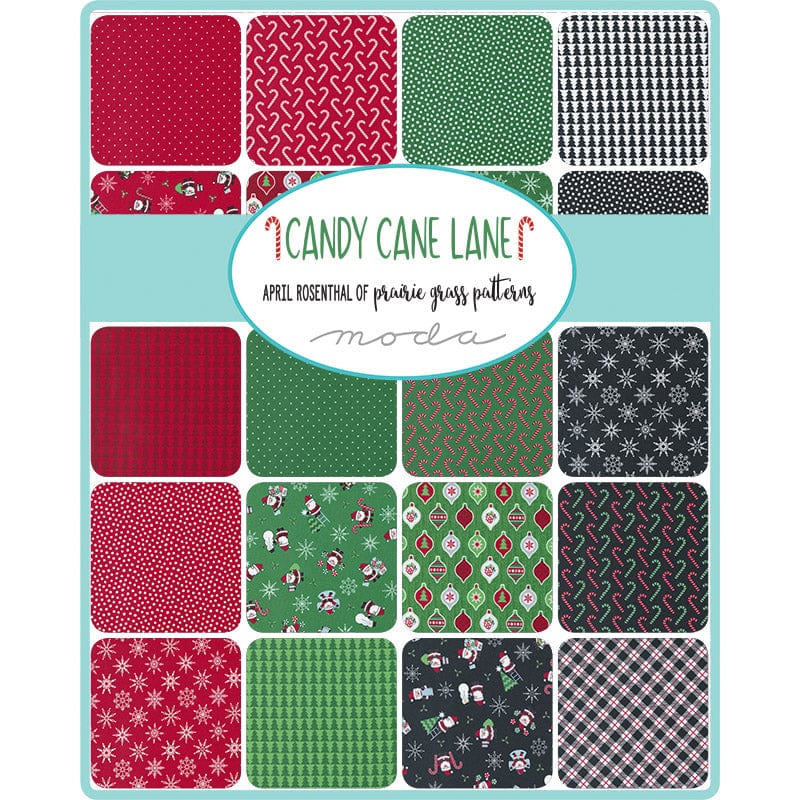 Moda Fabric Pre Cuts Moda Candy Cane Lane Honey Bun 24120HB  - The Sewing Studio