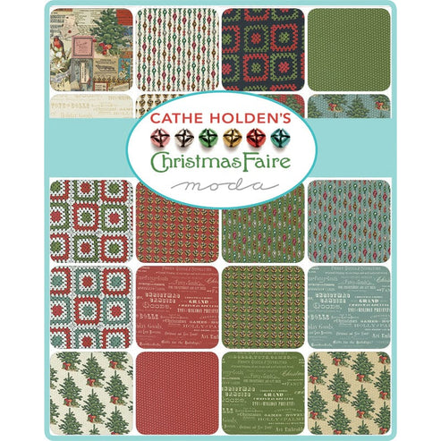 Moda Fabric Pre Cuts Moda Christmas Faire Layer Cake 7390LC  - The Sewing Studio