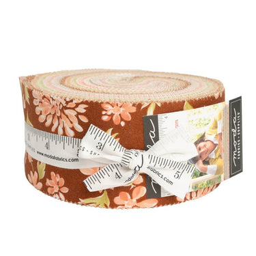 Moda Fabric Pre Cuts Moda Cinnamon Cream Jelly Roll 20450JR  - The Sewing Studio for sale UK - The Sewing Studio