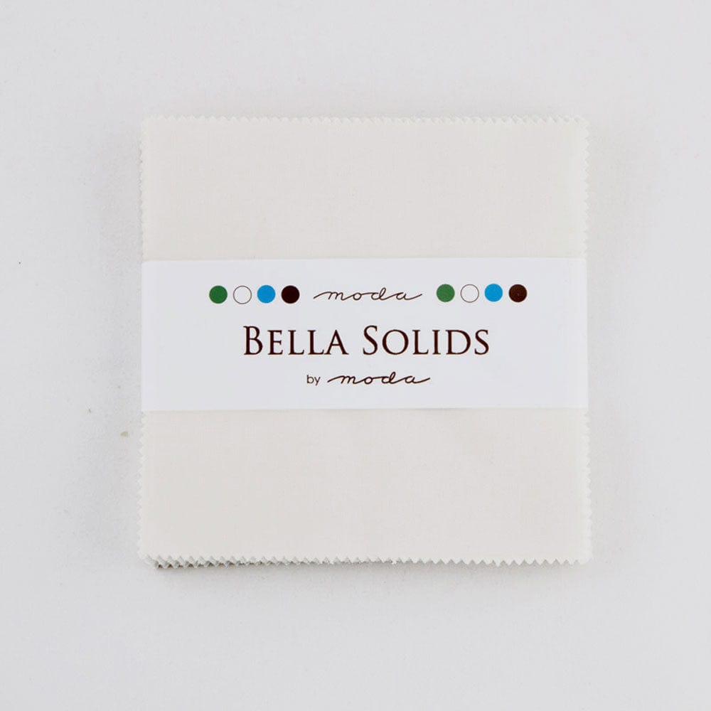 Moda Fabric Pre Cuts Moda Fabric Bella Solids Charm Pack Feather  - The Sewing Studio