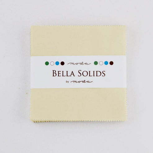 Moda Fabric Pre Cuts Moda Fabric Bella Solids Charm Pack Fig Tree  - The Sewing Studio