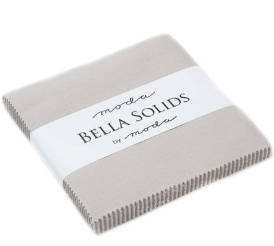 Moda Fabric Bella Solids Charm Pack Grey