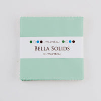 Moda Fabric Pre Cuts Moda Fabric Bella Solids Charm Pack Hometown Sky  - The Sewing Studio