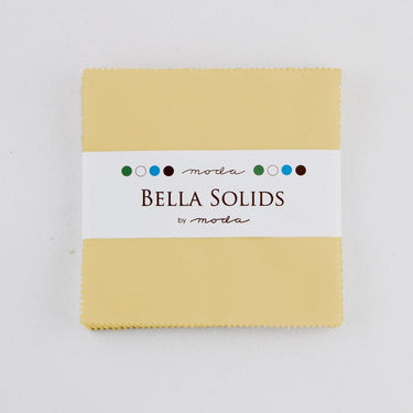 Moda Fabric Pre Cuts Moda Fabric Bella Solids Charm Pack Parchment  - The Sewing Studio for sale UK - The Sewing Studio