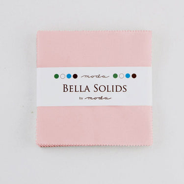 Moda Fabric Pre Cuts Moda Fabric Bella Solids Charm Pack Sisters Pink  - The Sewing Studio for sale UK - The Sewing Studio