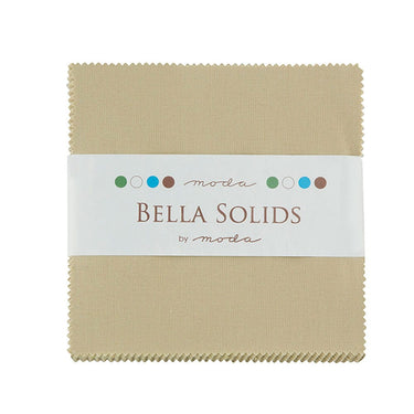 Moda Fabric Pre Cuts Moda Fabric Bella Solids Charm Pack Tan  - The Sewing Studio for sale UK - The Sewing Studio