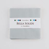 Moda Fabric Pre Cuts Moda Fabric Bella Solids Charm Pack Zen Grey  - The Sewing Studio