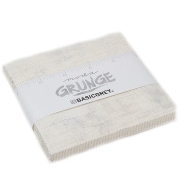 Moda Fabric Pre Cuts Moda Fabric Grunge Charm Pack Creme  - The Sewing Studio for sale UK - The Sewing Studio