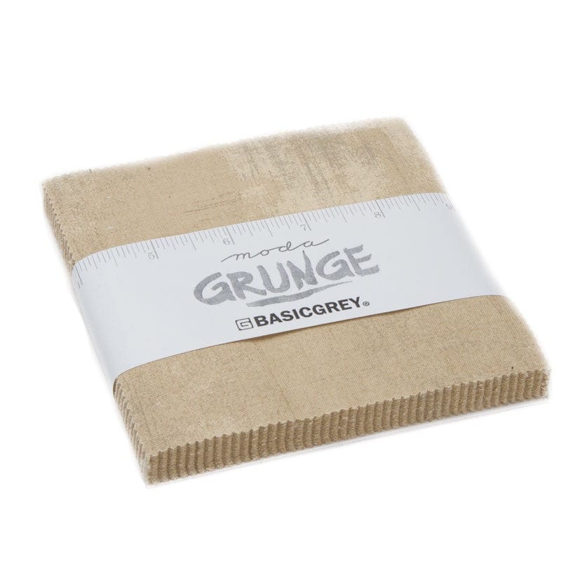 Moda Fabric Pre Cuts Moda Fabric Grunge Charm Pack Tan  - The Sewing Studio