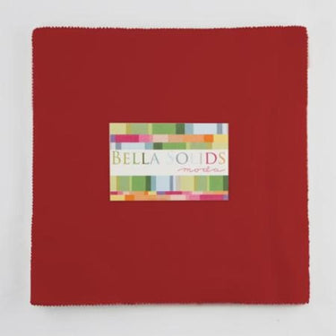 Moda Fabric Pre Cuts Moda Fabric Junior Layer Cake Bella Solid Red  - The Sewing Studio for sale UK - The Sewing Studio