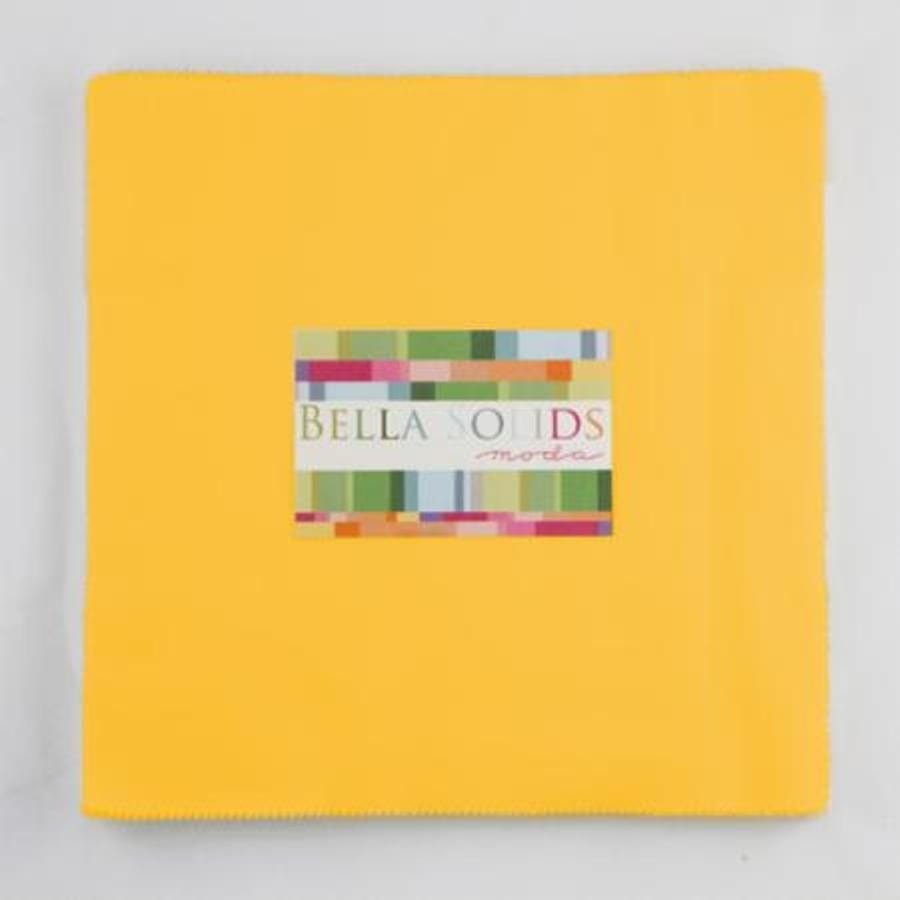 Moda Fabric Pre Cuts Moda Fabric Junior Layer Cake Bella Solid Yellow  - The Sewing Studio