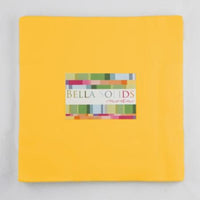 Moda Fabric Pre Cuts Moda Fabric Junior Layer Cake Bella Solid Yellow  - The Sewing Studio