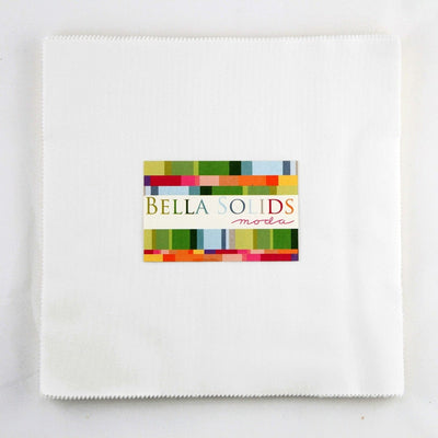 Moda Fabric Junior Layer Cakes Bella Solids White