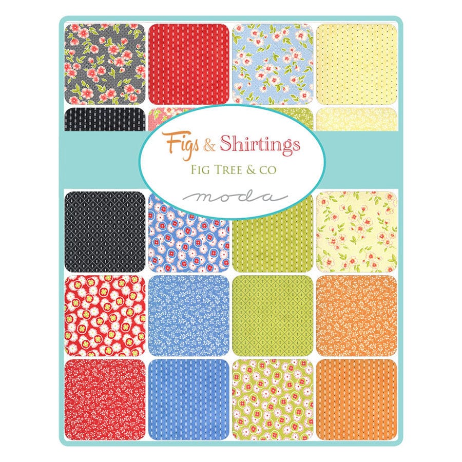 Moda Fabric Pre Cuts Moda Figs and Shirtings Honey Bun  - The Sewing Studio