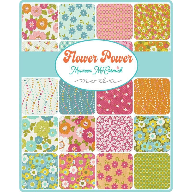 Moda Fabric Pre Cuts Moda Flower Power Fat Quarter Bundle 35 Piece 33710AB  - The Sewing Studio