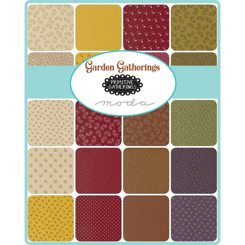 Moda Fabric Pre Cuts Moda Garden Gatherings Honey Bun 49170HB  - The Sewing Studio