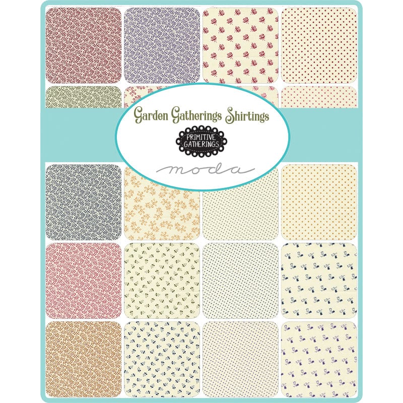 Moda Fabric Pre Cuts Moda Garden Gatherings Shirtings Honey Bun 49171HB  - The Sewing Studio