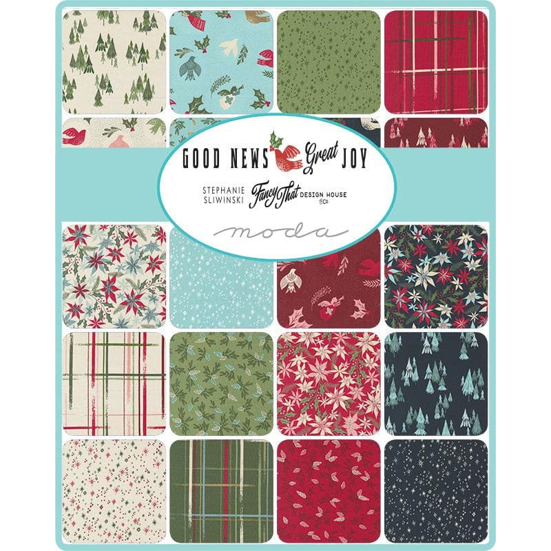 Moda Fabric Pre Cuts Moda Good News Great Joy Jelly Roll 45560JR  - The Sewing Studio