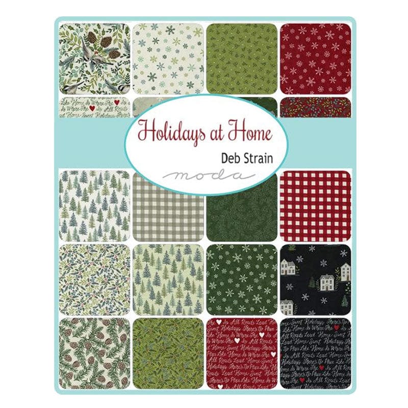 Moda Fabric Pre Cuts Moda Holidays At Home Jelly Roll 56070JR  - The Sewing Studio