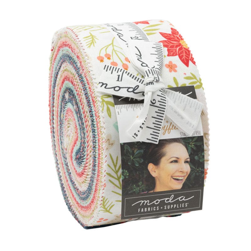 Moda Fabric Pre Cuts Moda Joyful Joyful Jelly Roll 20800JR  - The Sewing Studio