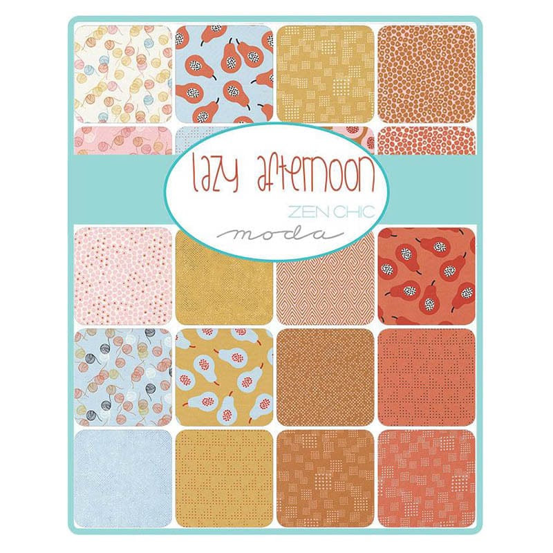 Moda Fabric Pre Cuts Moda Lazy Afternoon Fat Quarter Bundle 34 Piece 1780AB  - The Sewing Studio