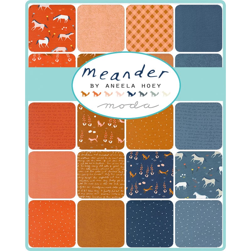 Moda Fabric Pre Cuts Moda Meander Fat Quarter Bundle Piece 34 24580AB  - The Sewing Studio