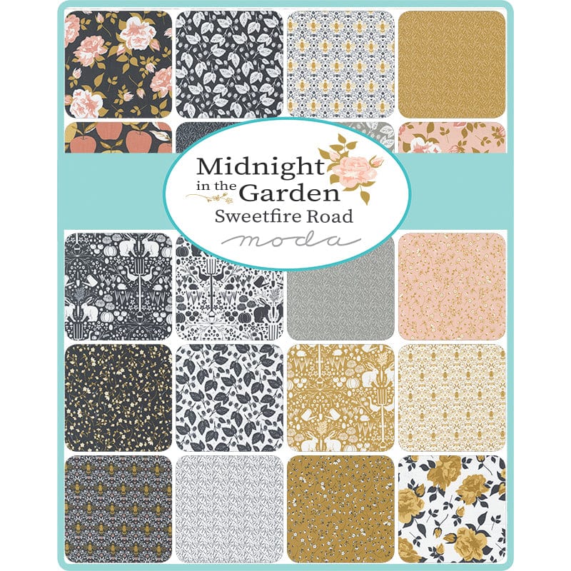 Moda Fabric Pre Cuts Moda Midnight In The Garden Fat Quarter Bundle 27 Piece 43120AB  - The Sewing Studio