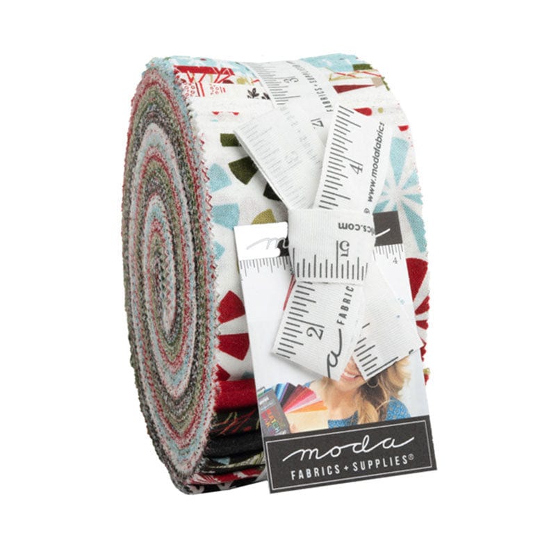 Moda Fabric Pre Cuts Moda Peppermint Bark Jelly Roll 30690JR