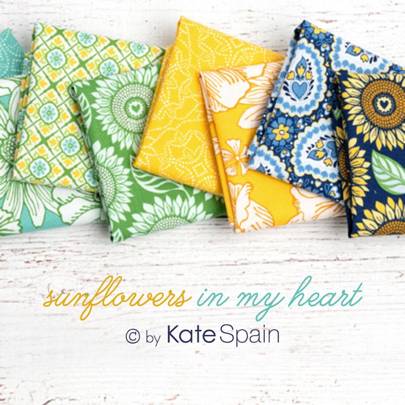 Moda Fabric Pre Cuts Moda Sunflowers In My Heart Fat Quarter Pack 29 Piece 27320AB  - The Sewing Studio