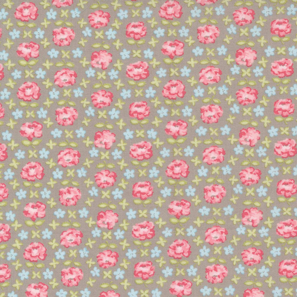 Moda Grace Honeycomb Posies Cobblestone Fabric 18721 12