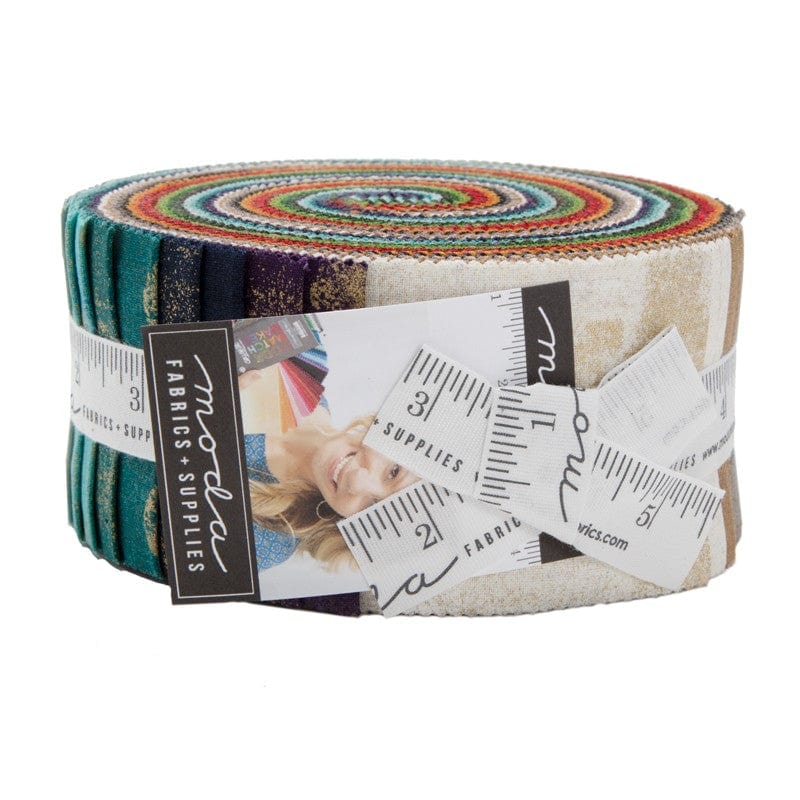 Moda Fabric Grunge Metallic Jelly Roll