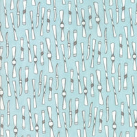 Moda Fabric Mighty Machines Novelty Propellers Meander Blue
