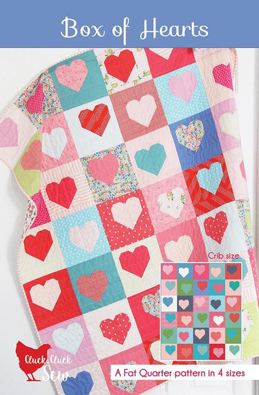 Moda Patterns Box of Hearts Quilt Pattern  - The Sewing Studio for sale UK - The Sewing Studio