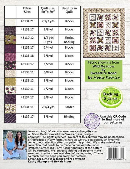 Moda Patterns Meadow Sampler Quilt Sampler Design Pattern  - The Sewing Studio