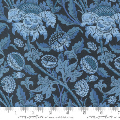 Moda Morris Meadow Wey Florals Kelmscott Blue 8370-15 Ruler Image