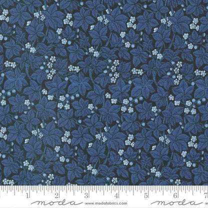 Moda Morris Meadow Bramble Kelmscott Blue 8375-15 Ruler Image