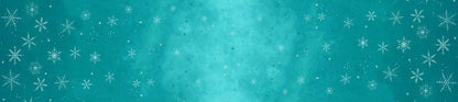 Moda Ombre Flurries Winter Snowflakes Turquoise 10874-209MS Ruler Image