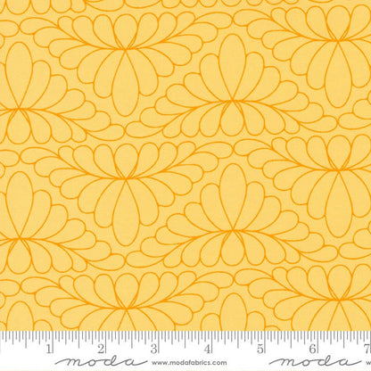 Moda Rainbow Sherbet Feather Arc Butterscotch 45020-31 Ruler Image