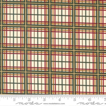 Moda Shoppes On Main Plaid Checks Ecru 6924-11 Ruler Image