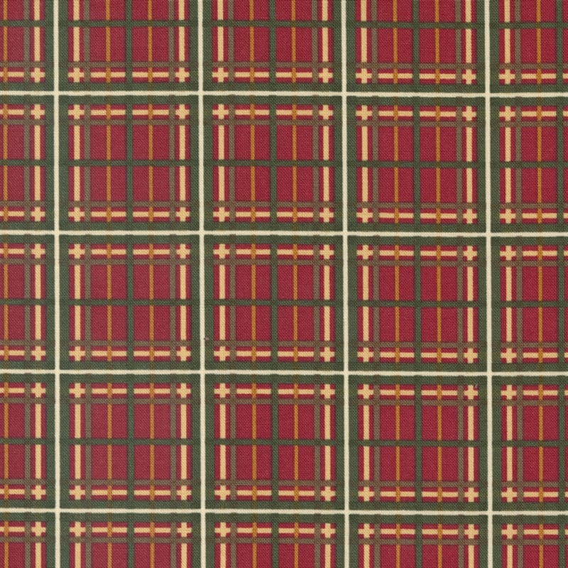 Moda Shoppes On Main Plaid Checks Crimson 6924-12 Main Image