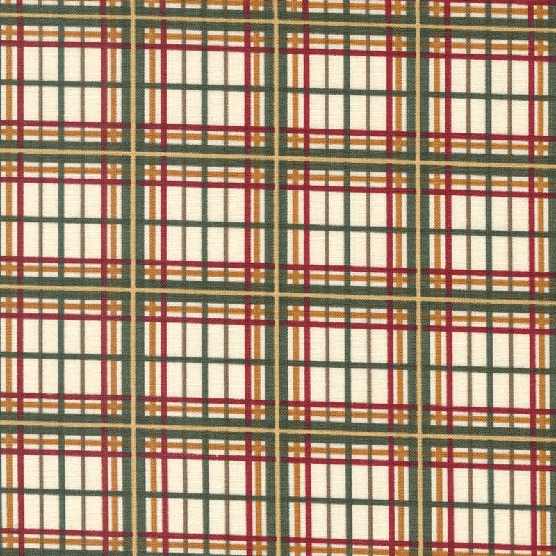 Moda Shoppes On Main Plaid Checks Ecru 6924-11 Main Image